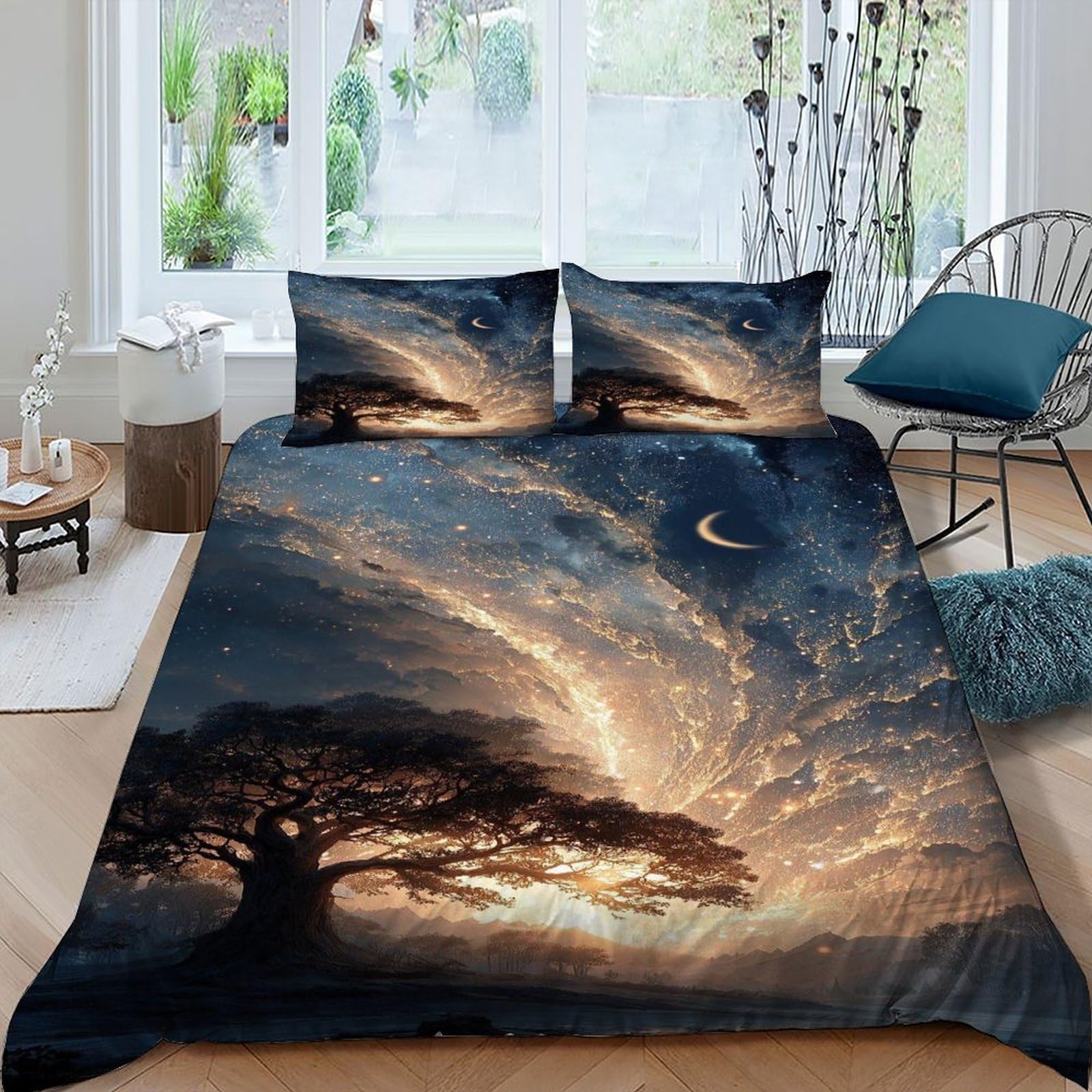 Housse de couette ciel étoilé King Size pour transformer votre chambre en oasis galactique