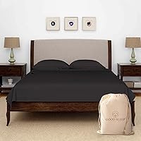 Vista 1 de Olympic - Juego de sábanas tamaño Queen, 100 % algodón egipcio, juego de sábanas de lujo de 600 hilos, 4 piezas, suave y transpirable, ajuste