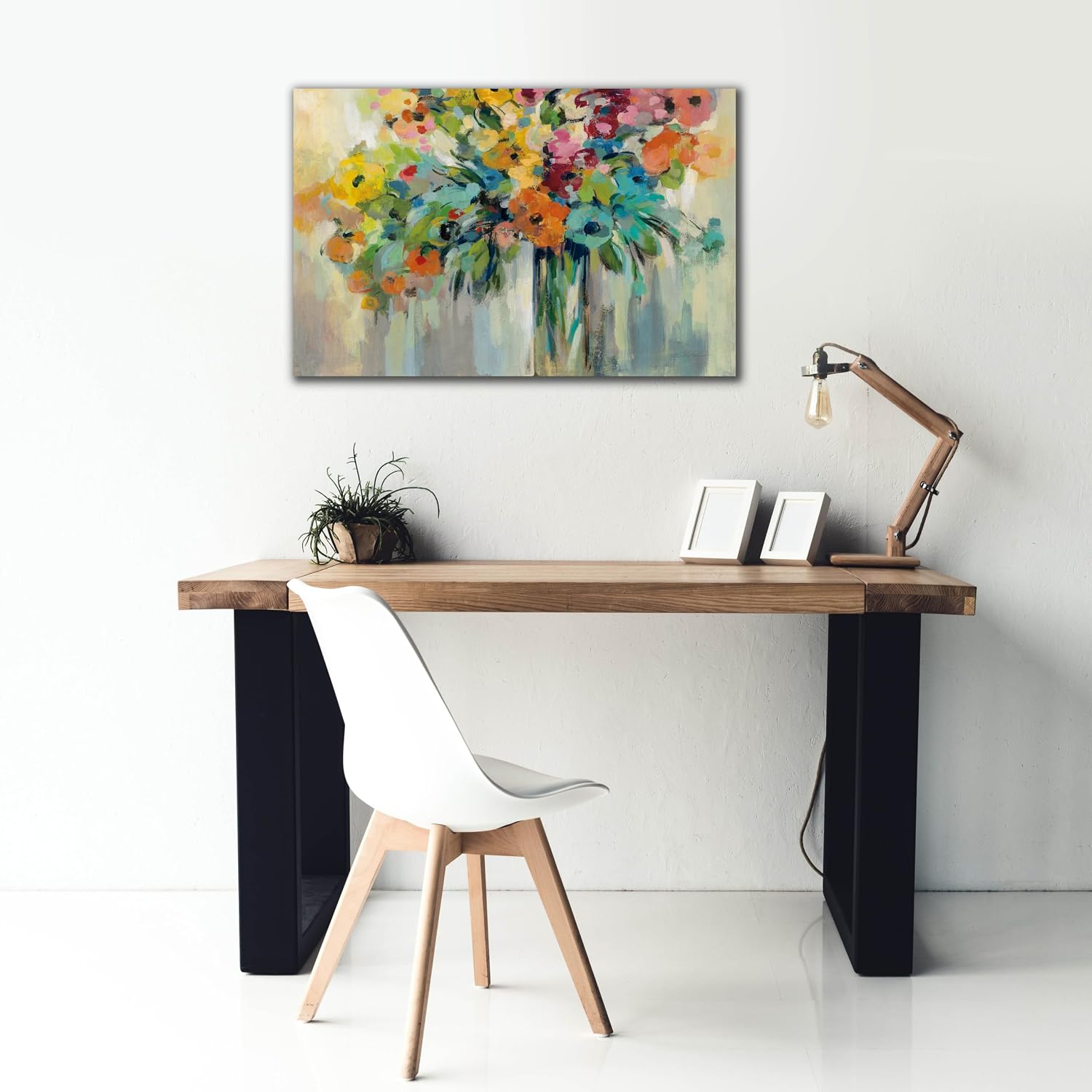 Epic Graffiti 'Cloud of Flowers' by Silvia Vassileva, Canvas Wall Art, 40"x26"