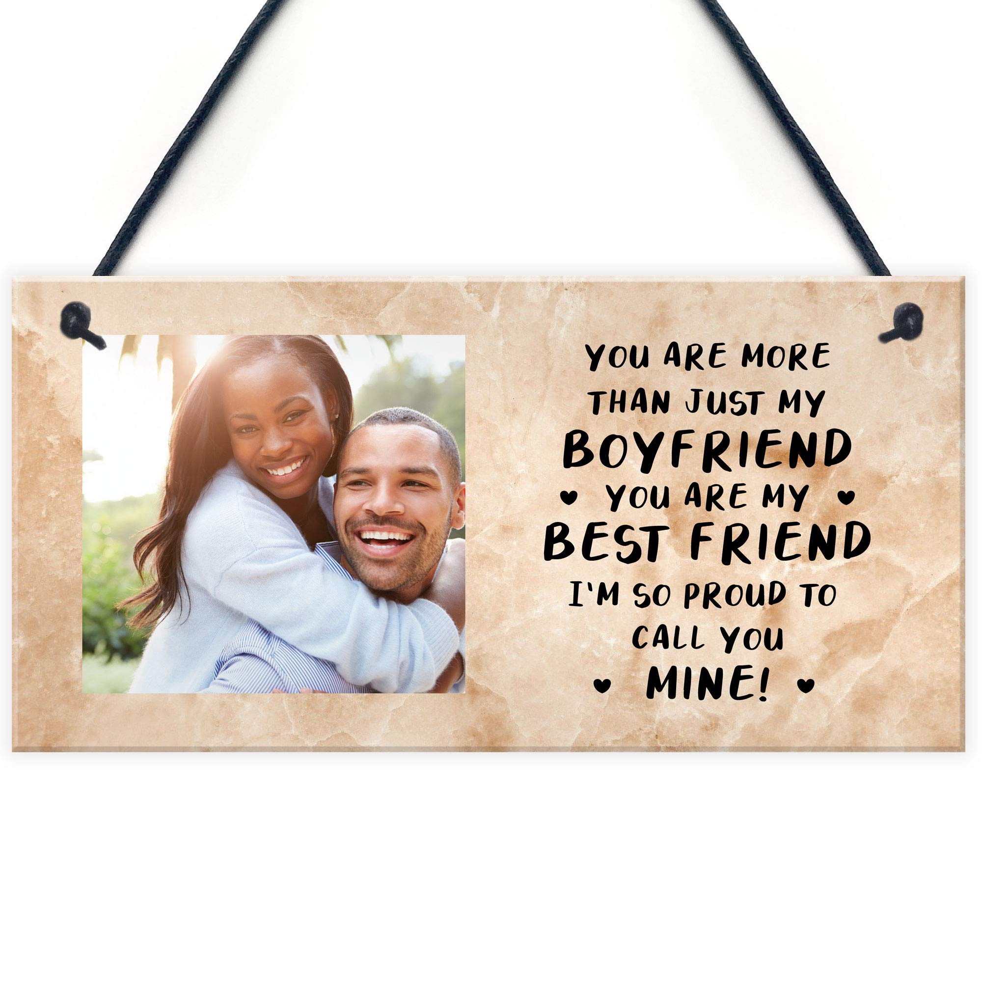 Red Ocean Personalised Photo Gift For Boyfriend Novelty Sign Christmas Birthday Gift For Him