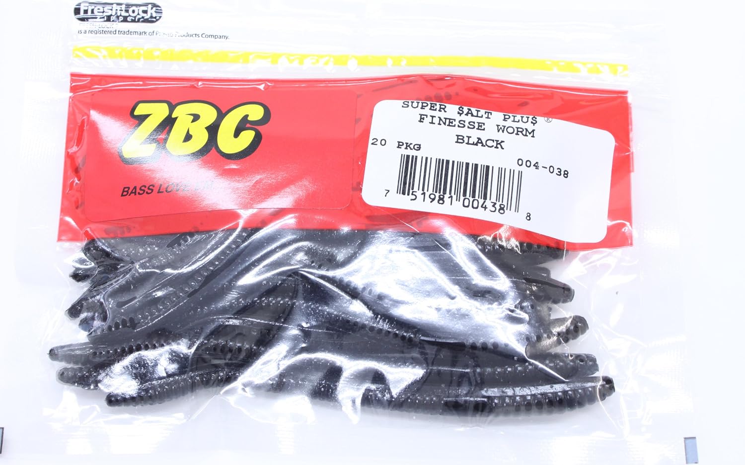 Zoom Bait Finesse Worm Bait-Pack of 20 image 2