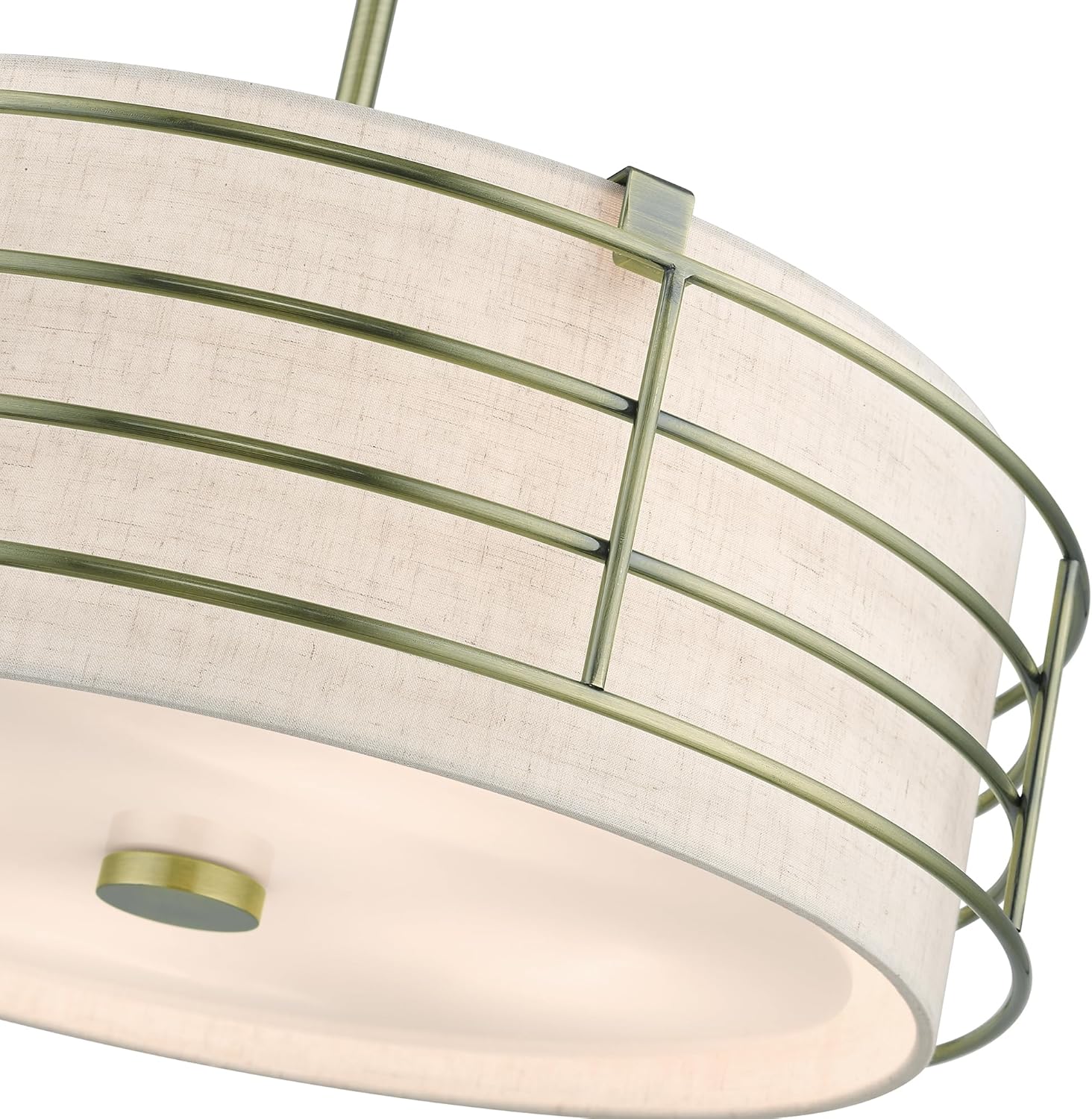 Livex Lighting, 55114-01, Blanchard Collection, 4 Light Antique Brass Pendant Chandelier