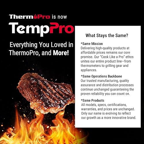 Miniatura 9 de ThermoPro TP605 Termómetro Digital de Lectura Instantánea para Carne para Cocinar, Termómetro de Alimentos Impermeable con Retroiluminación
