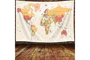 Kids Wall Decor Educational World Map