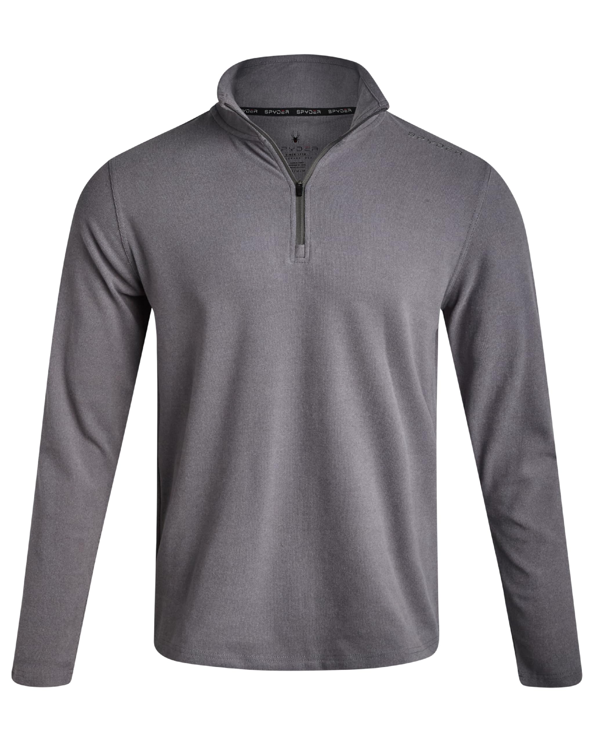 Spyder Mens Quarter Zip Pullover Sweatshirt - Lightweight Soft Fleece Athletic Pullover - Gym & Running Sweatshirts for Men