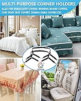 Vista 7 de Correas para sábanas – Clips entrecruzados para sábanas y soporte para sábanas, bandas elásticas, sujetadores de tirantes, 2 piezas/juego negro