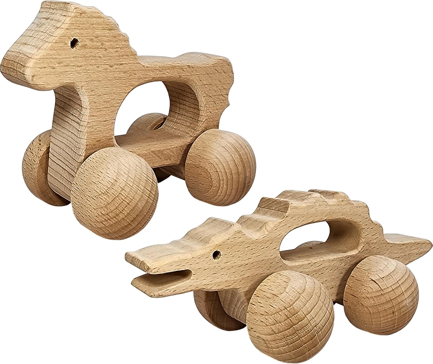Amazon.com: Adventure Awaits! Wooden Animal Rattle Toy Set for Toddlers ...