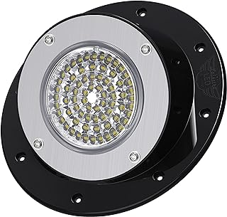 Leisure LED RV Exterior Round Surface Mount Flood Porch Utility Light - Black 12v 1100 Lumen Lighting Fixture Replacement Lighting for Weekend Warrior RVs, Trailers, Campers, 5th Wheels (Black)