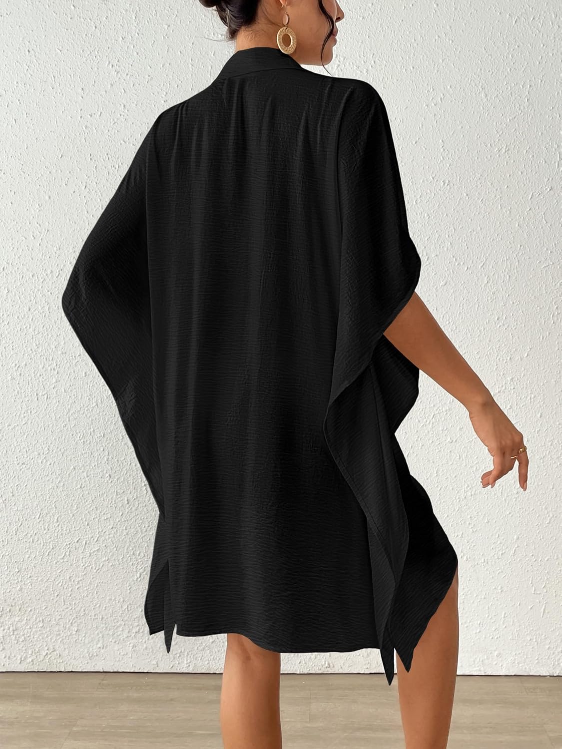 Bsubseach Swimsuit Coverup for Women Lapel Collar Bathing Suit Cover Up for Swimwear Button Down Beach Shirt Dresses - Image 5