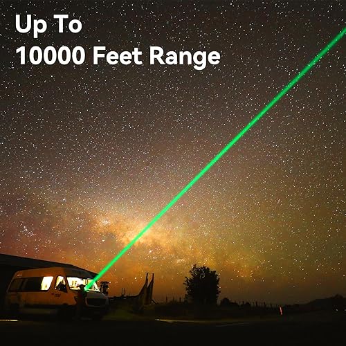 Miniatura 3 de Puntero láser verde recargable, puntero láser de alta potencia, bolígrafo láser recargable de 10000 pies de largo alcance de distancia potente láser