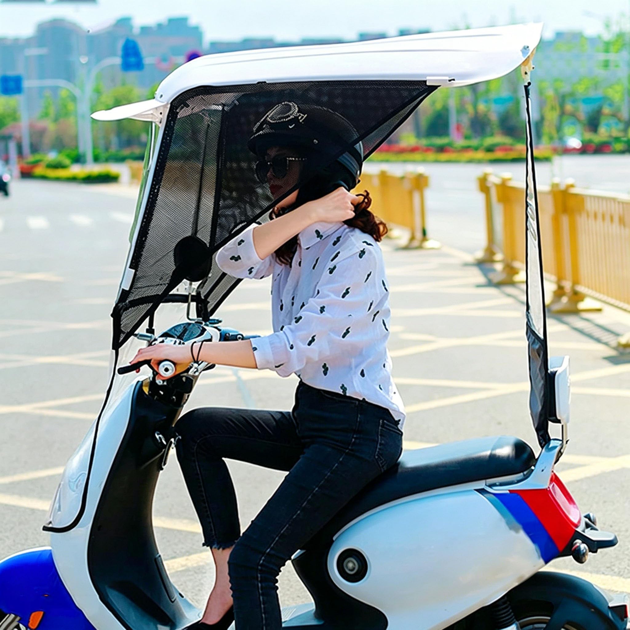 DLLDQBD Mobility Scooter Rain Cover Canopy - Universal Sunshade