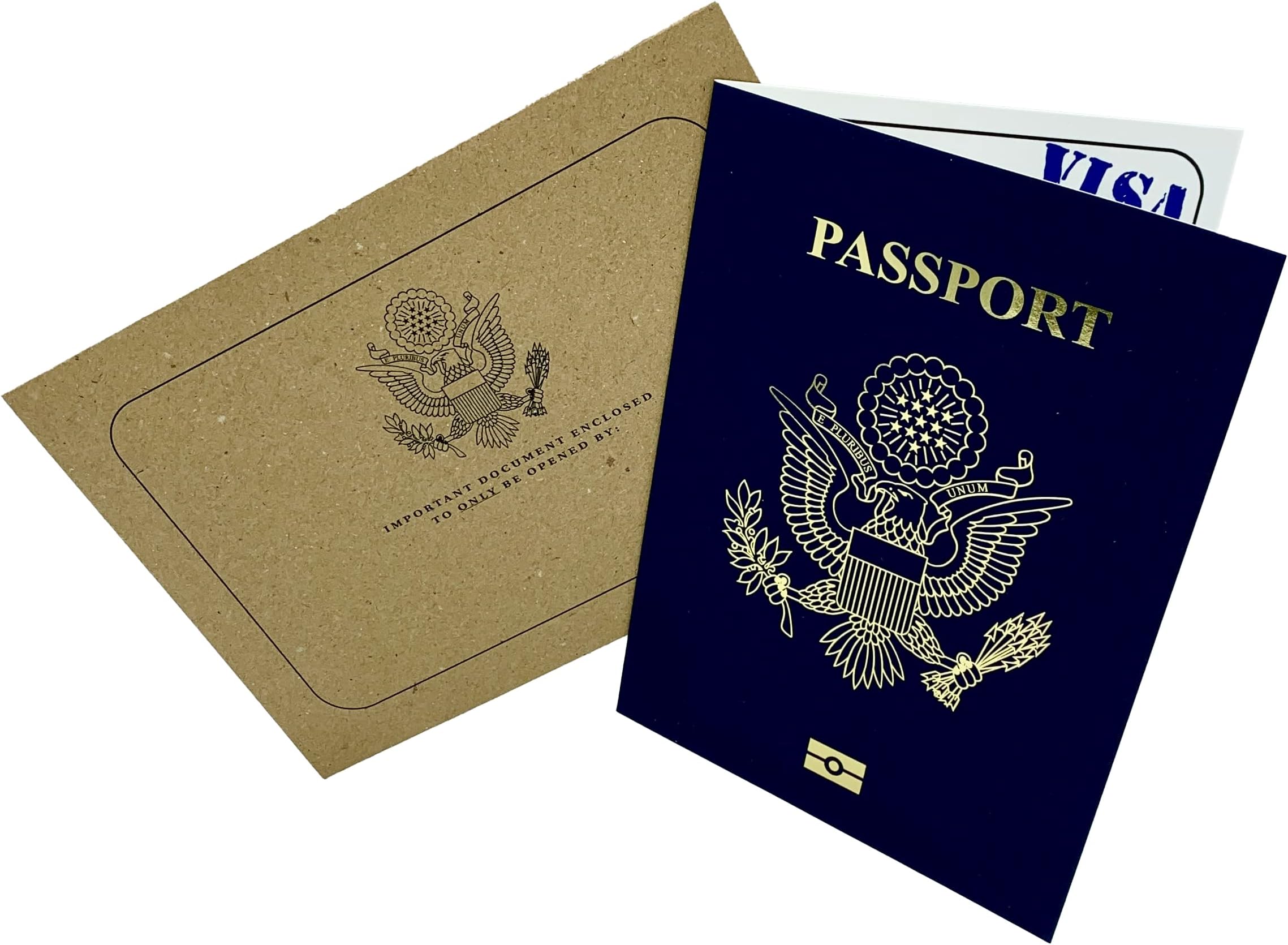 USA GOLD Foil Pretend Passport Scratch and Reveal Travel Ticket Surprise DIY Gift Card. Perfect for valentine, vacations, anniversary, birthday, family trips away!