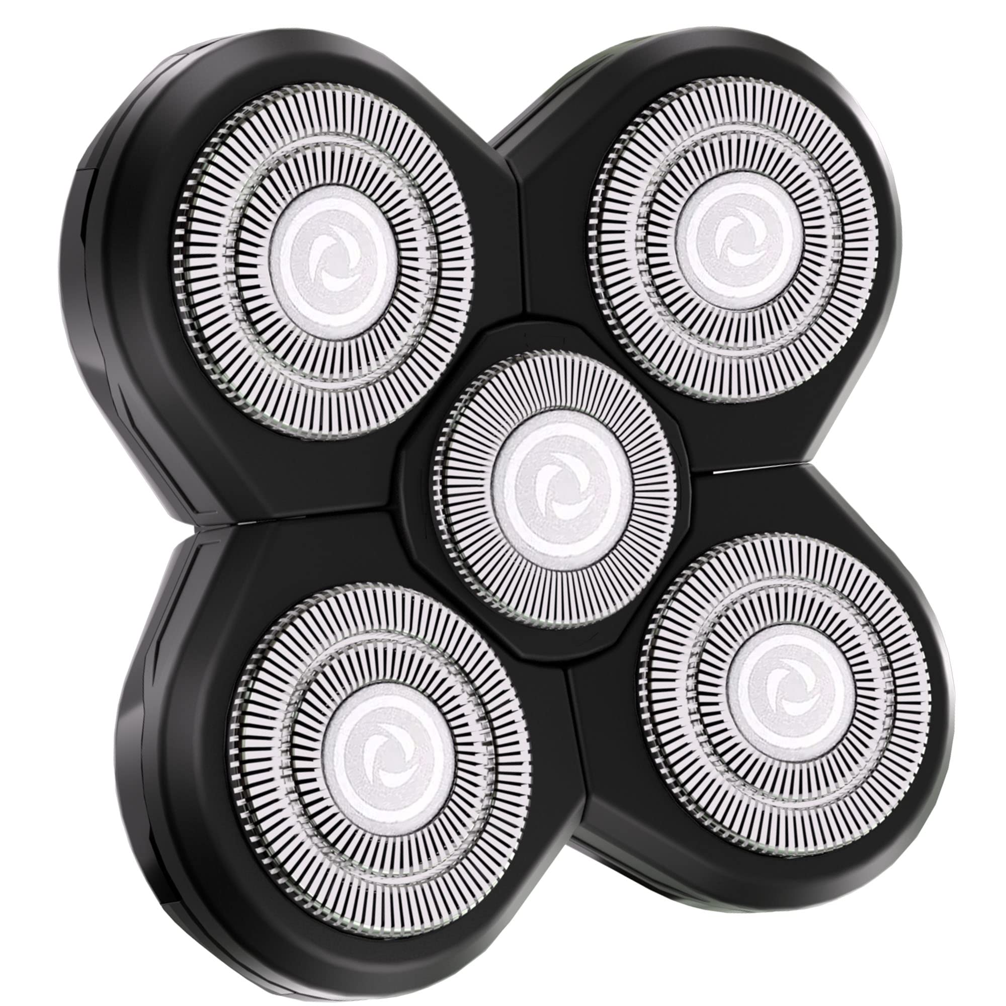 Universal Replacement Heads for Blade,Replacement Blades Compatible with Most Major Head Shaver Brands, Easy-to-Install Electric Razor Shaver Heads for Bald Men. (5 Black)