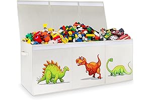 Toy Chest for Boys, Storage Bins for Toys, Dinosaur Toy Organizers and Storage