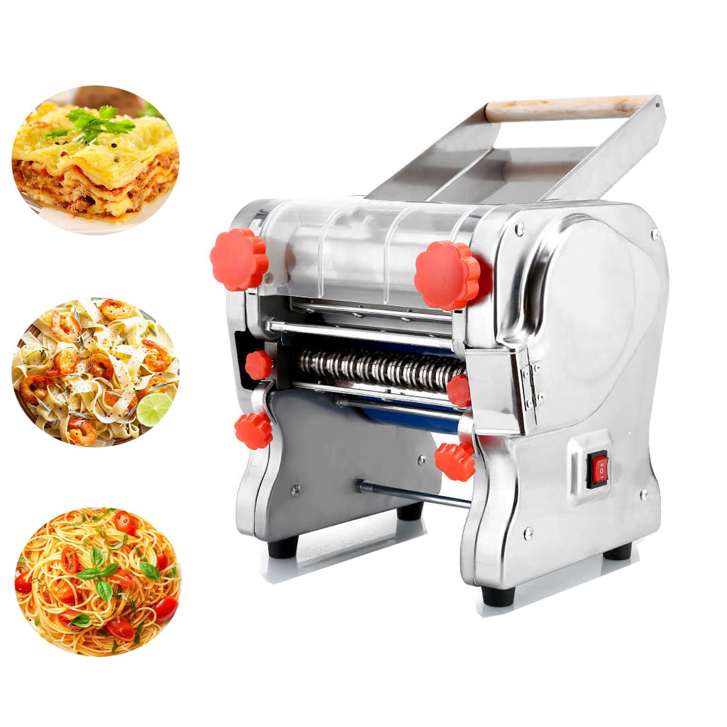 Electric Pasta Maker, 550w/750w Stainless Steel Automatic Noodle Machine, Noodle Pressing Maker, for Home Family Use,RollerWidth24cm-KnifeWidth2.5mm