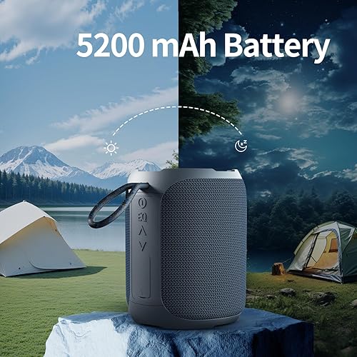 Miniatura 5 de Altavoz Bluetooth portátil con estéreo, IPX7 impermeable, Bluetooth 5.3 con 4 en 1 BTAuxTF-CardU entrada de disco, altavoz inalámbrico de 40 W para