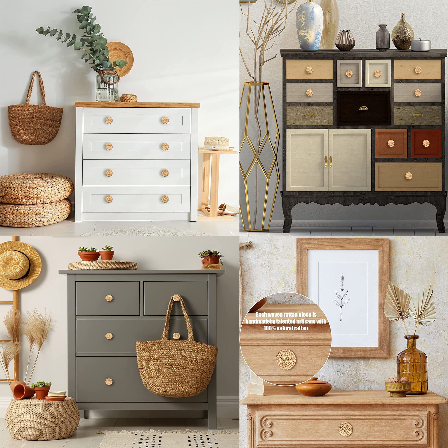 bohemian dresser knobs JUMXSRLE Boho Rattan Knobs, Cabinet Durable Beech Wood Drawer Knobs Handmade Wicker Woven Pulls with 6 Screws for Cabinets, Furniture Ovina Smocked Drop-Waist Maxi loop:carsonfloralmaxidress Step 2. Choose length from the waist *:length 138 inch (3.5 m)