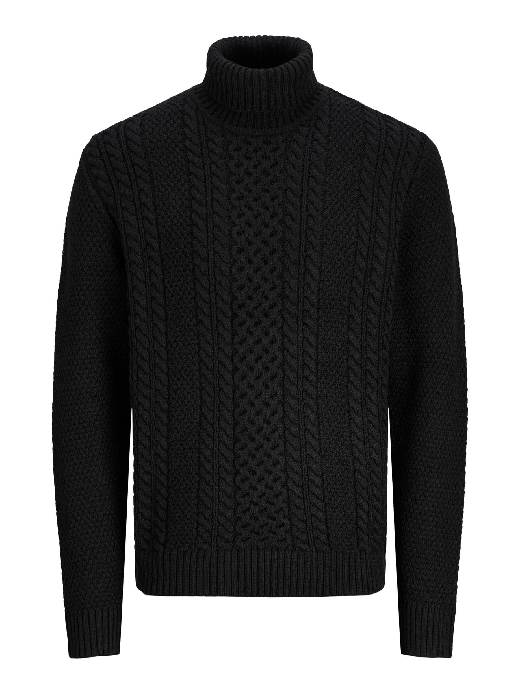 JACK & JONES Jjpaul Knit Roll Neck, Black, S