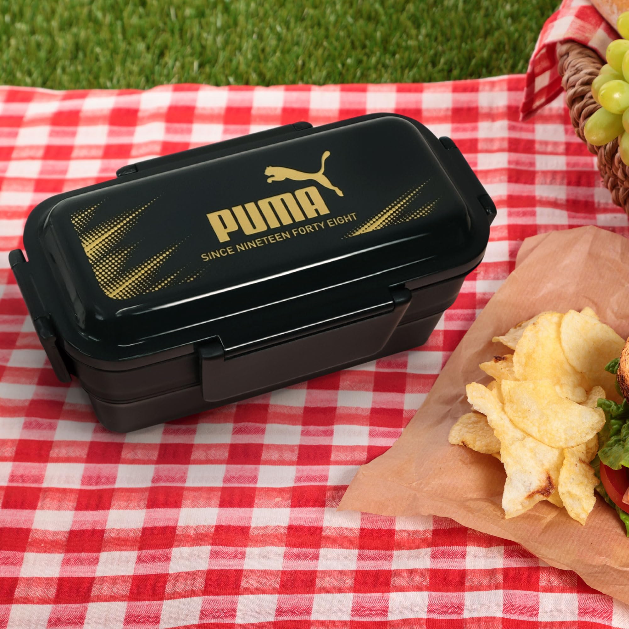Amazon｜PUMA キッズランチ 2段密封弁当箱(600ml) W18.8×D9.3×H9.5cm