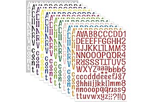 12 Sheets Vivid Rainbow, Holographic & Navy Blue Greek Alphabet Stickers