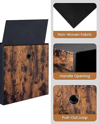 Miniatura 7 de Hzuaneri SC06928A - Cubitos de almacenamiento plegables de 10.2 pulgadas con asas, juego de 6, cestas de almacenamiento para organizar,