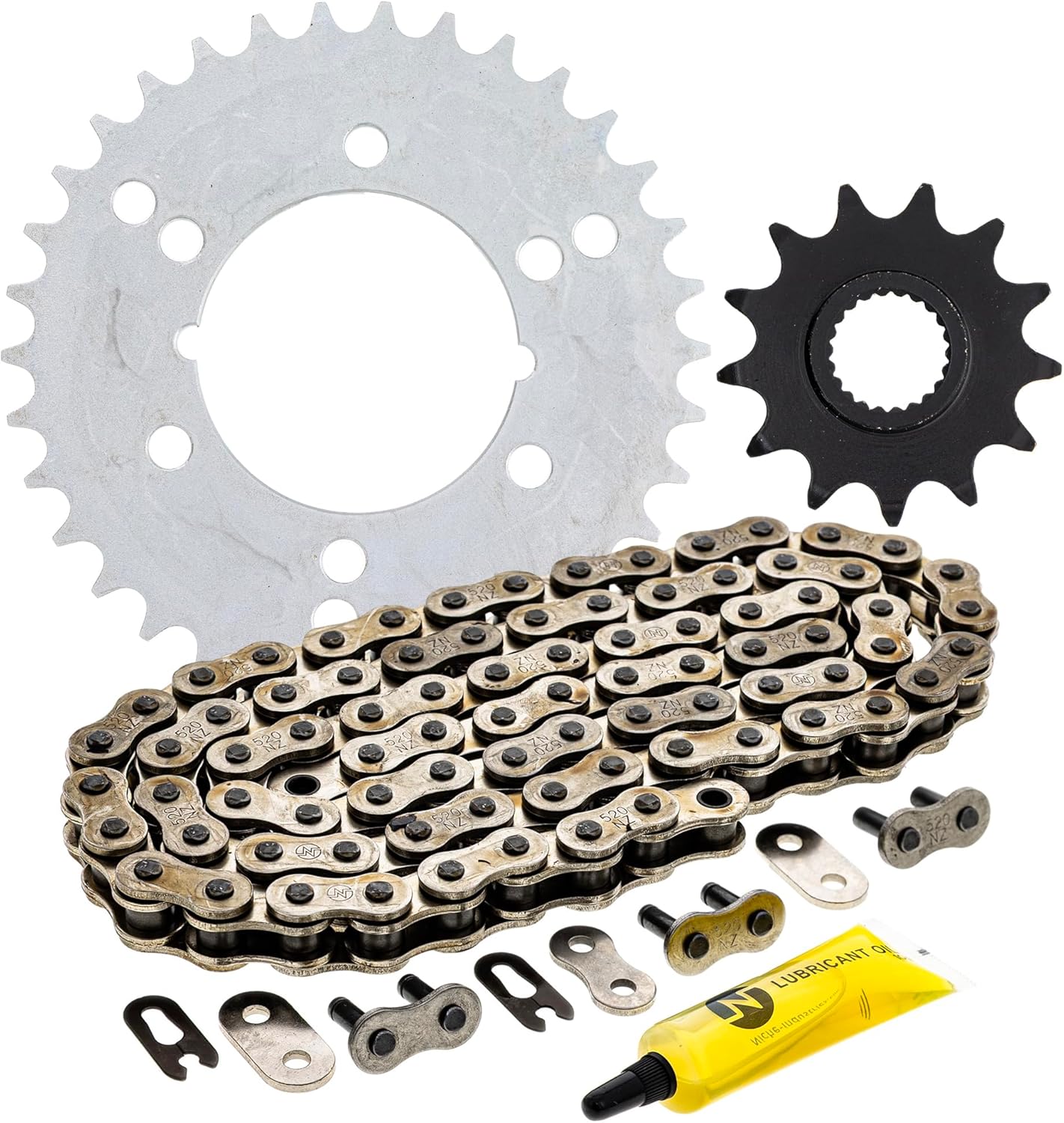 NICHE Drive Sprocket Chain Combo for Polaris Sportsman Xplorer 400 Front 13 Rear 34 Tooth 520NZ Standard 84 Links