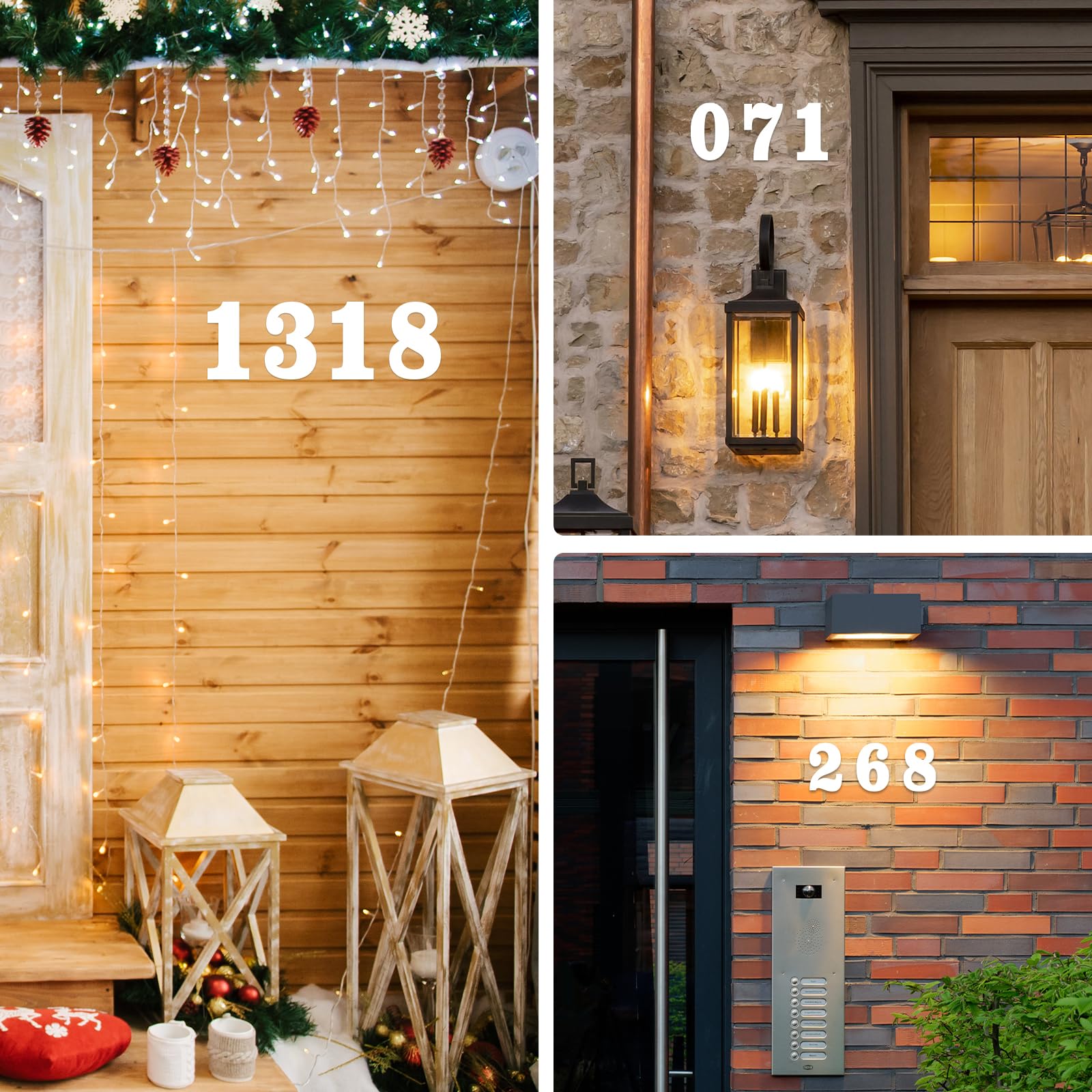 4 Inch Crisp White Rustproof House Numbers Letters,Heavy-Duty Metal Address Numbers for House,Weatherproof 0-9 Numbers & A-Z Outdoor Metal Letters Full Set for Door,Gate,Mailbox(D) - Image 6