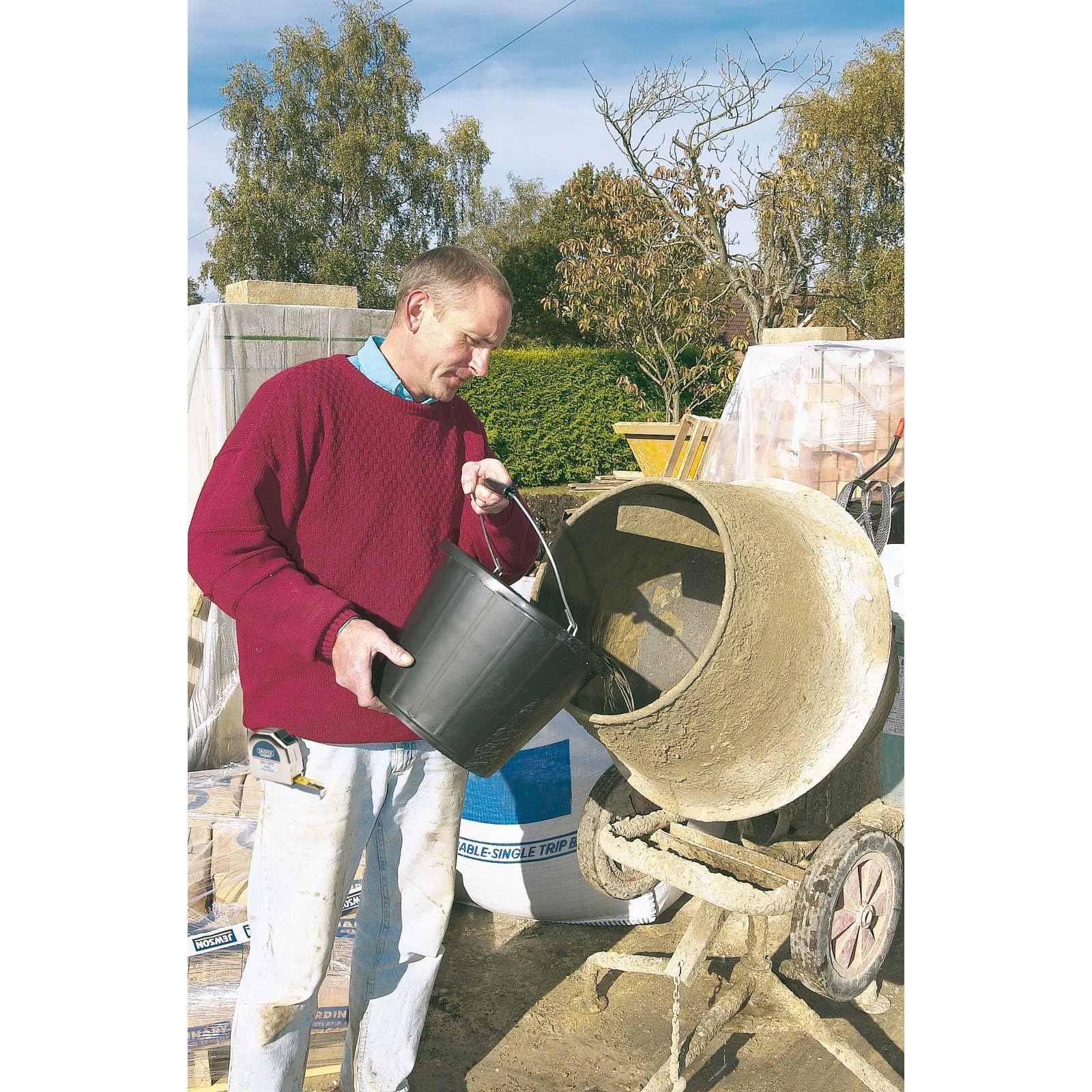 Draper Contractors 31687, Secchio di plastica, 14.8 l, Nero