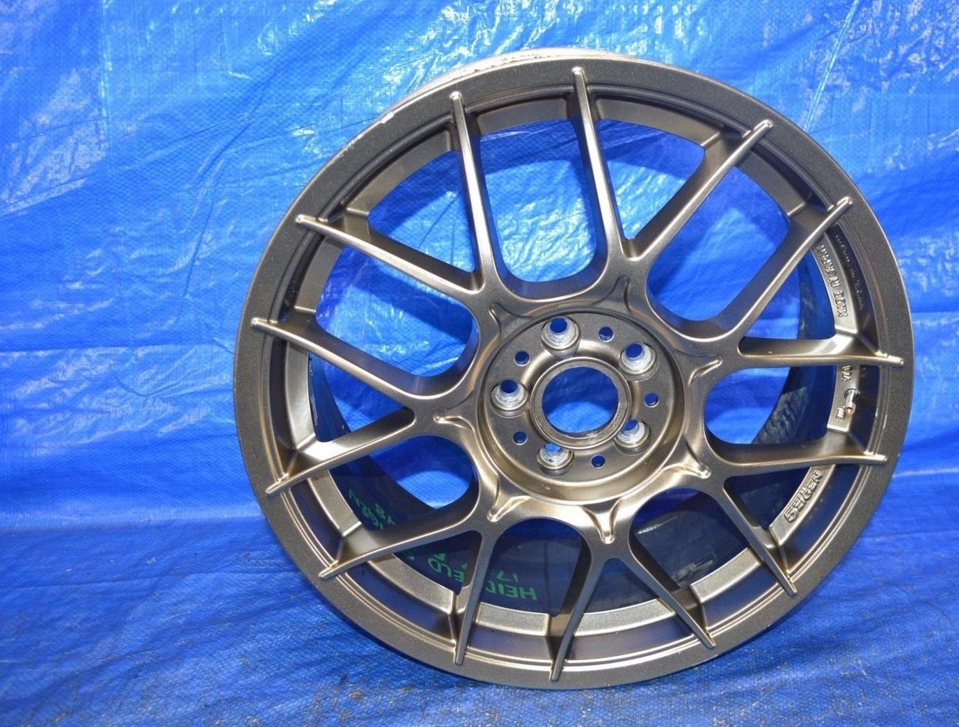 5Zigen Heidfeld Mesh Gold 17x7 ET40 Wheel Rim #2