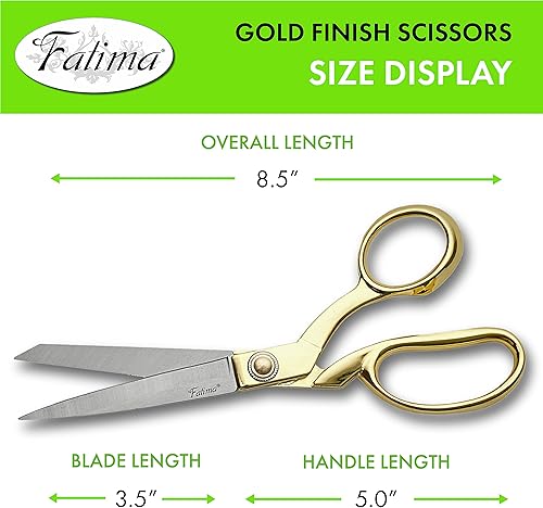 Miniatura 3 de Szco Supplies - Tijeras profesionales de tela resistentes para sastrería con mango acabado dorado