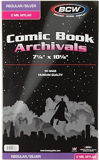 BCW Supplies 2 Mil Silver Comic Mylar (50 Count Pack)