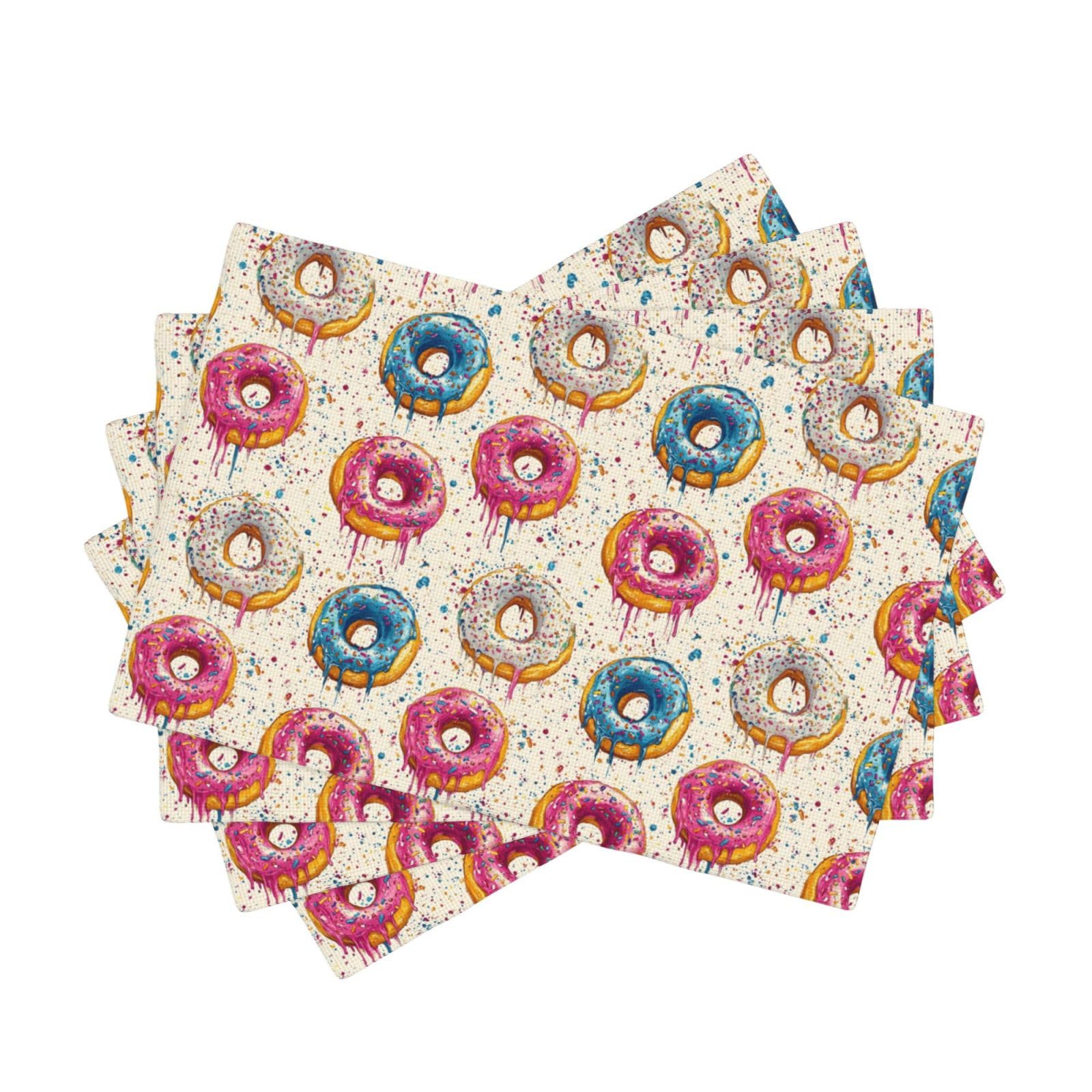 Sets de table cuisine rectangulaires 30x45cm lavables pour salle à manger