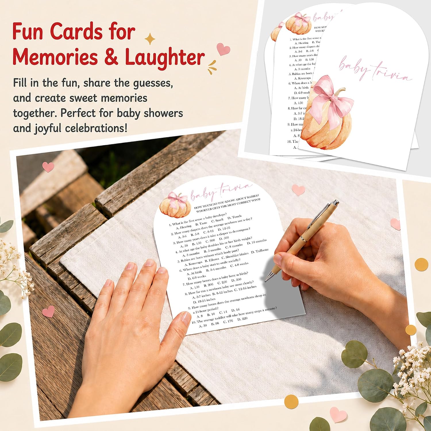 Baby Trivia Baby Shower Game Cards, Baby Shower Games For New Parents, 06 image 3
