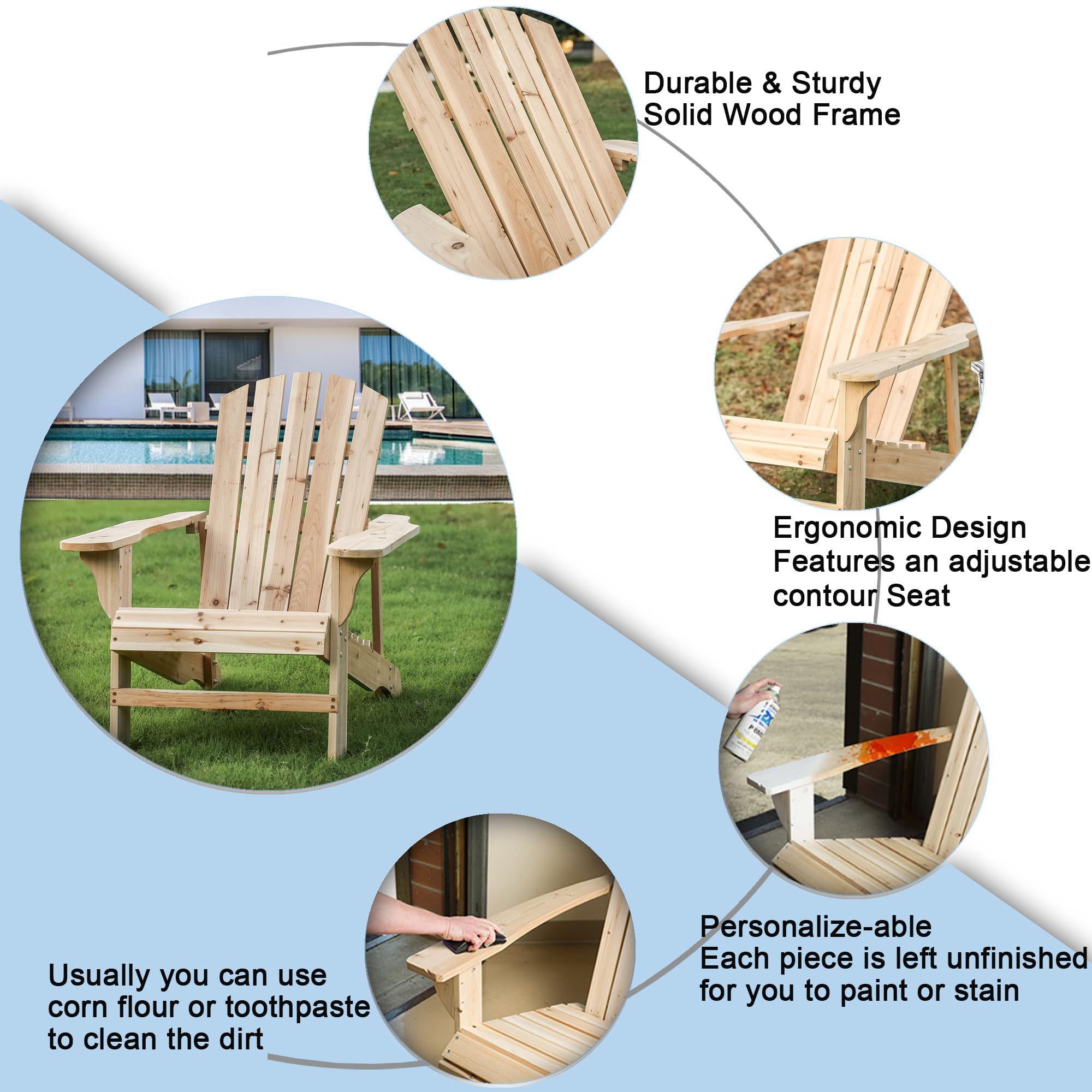 Teak Adirondack Chairs Home Deck Design