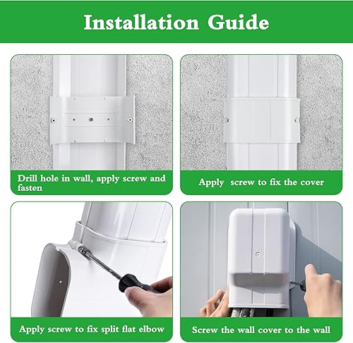 Miniatura 6 de Kit de cubierta de línea de PVC de 3 pulgadas y 10 pies para acondicionadores de aire mini split sin conductos, cubierta de línea delgada de PVC