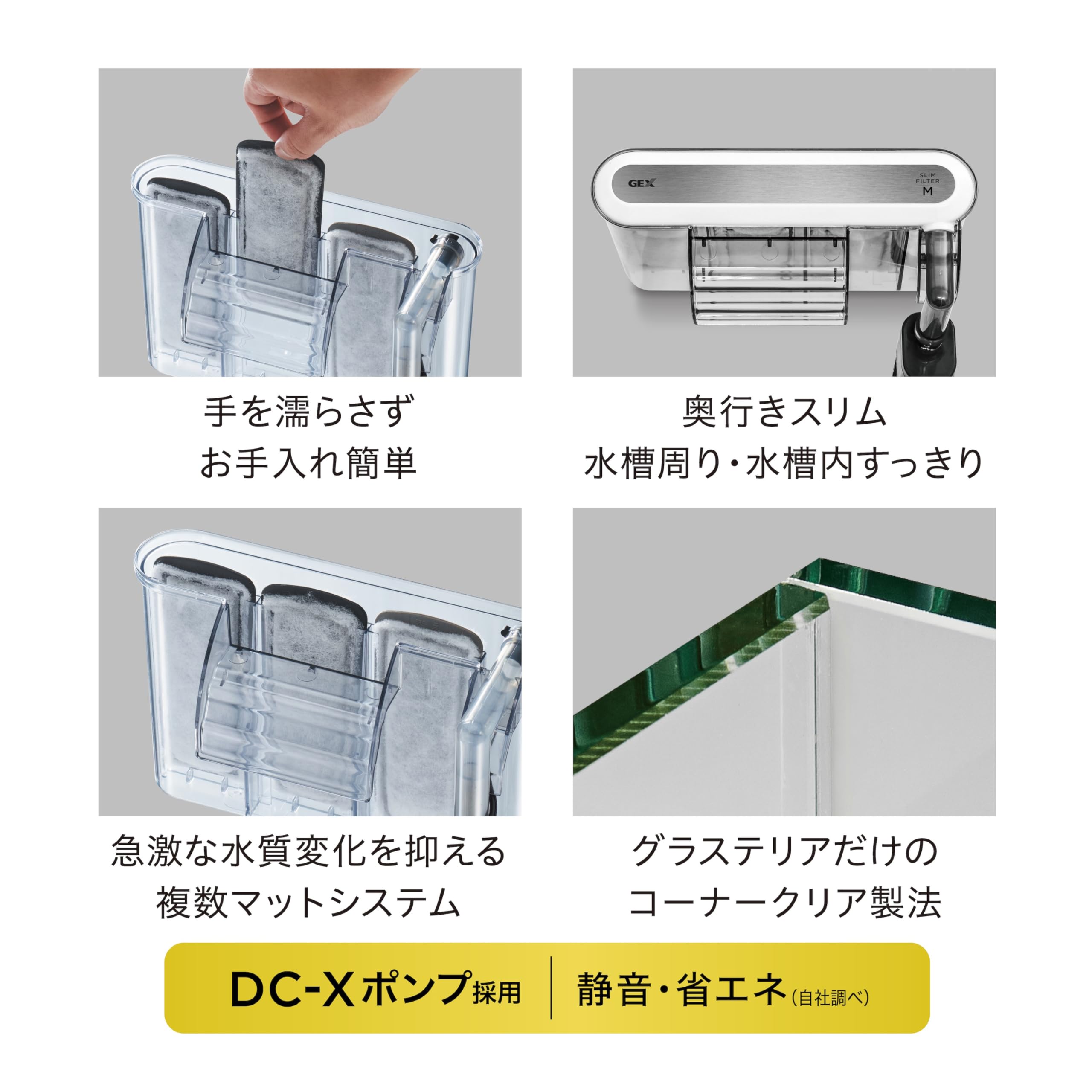 Amazon.co.jp: GEX ジェックス グラステリアスリム600 6点セット