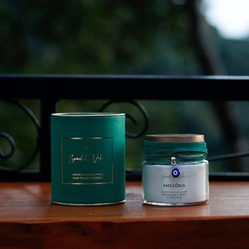 Miniatura 4 de Bendita Vela Amazônia perfumada Vela de cera de coco para una combustión limpia Peso neto 5 onzas Verter a mano