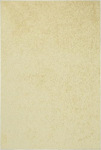 Miniatura 2 de Furnish my Place Alfombra moderna de felpa de color liso, color amarillo, 5 x 7 pies, apta para mascotas y niños. Fabricada en Estados Unidos,