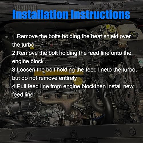 Miniatura 4 de FZJDSD Tubo de alimentación de aceite turbo compatible con Buick Chevrolet Cruze Sonic Encore 1.4L 2011 2012 2013 2014 2015 2016 2017 2018