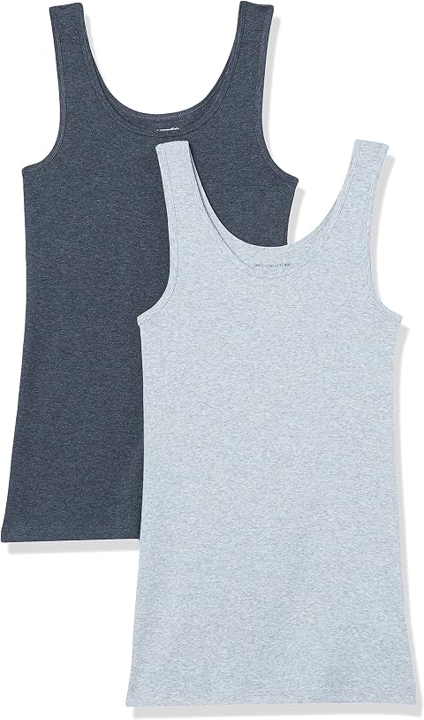Amazon Essentials Top a Canotta Slim Donna, Pacco da 2