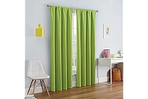 Kendall Modern Blackout Thermal Rod Pocket Window Curtain
