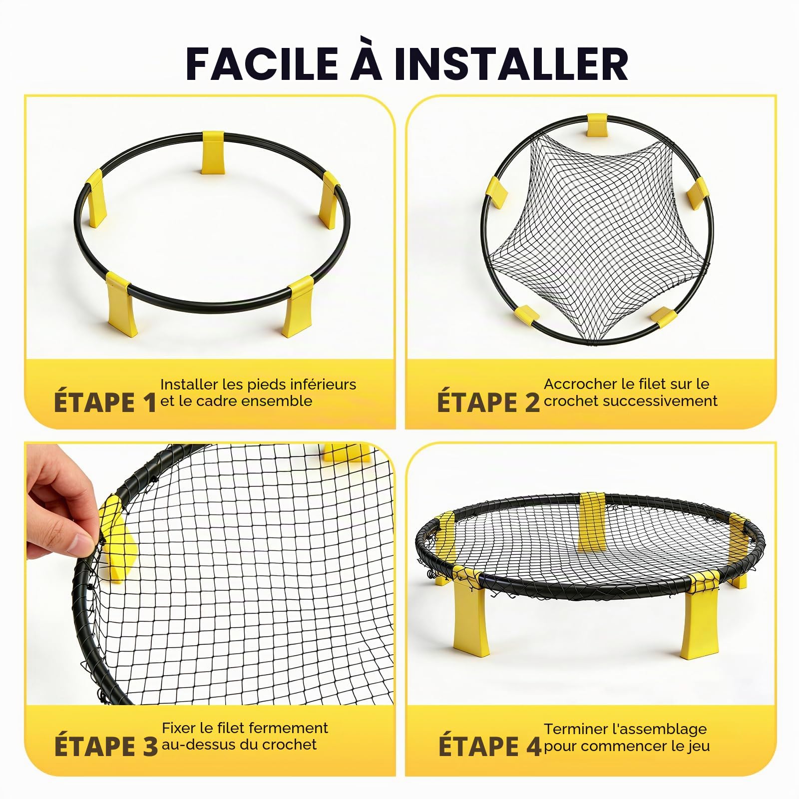Jeu de Portable en PVC pour Plage,Jardin,Parc ou Pelouse