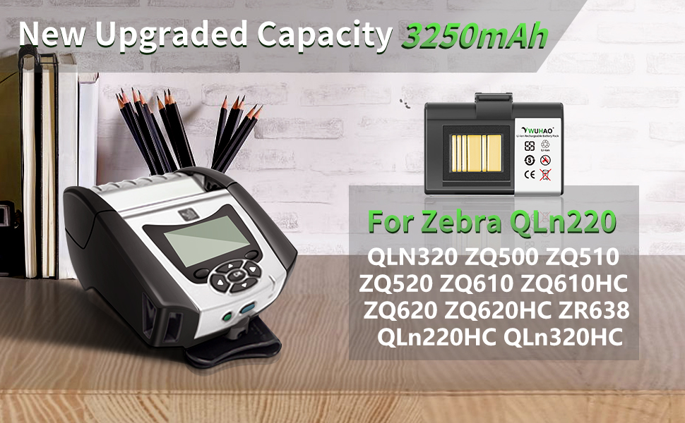 Amazon.com: WUHAO ZQ520 Battery Upgraded for Zebra ZQ620 ZQ510