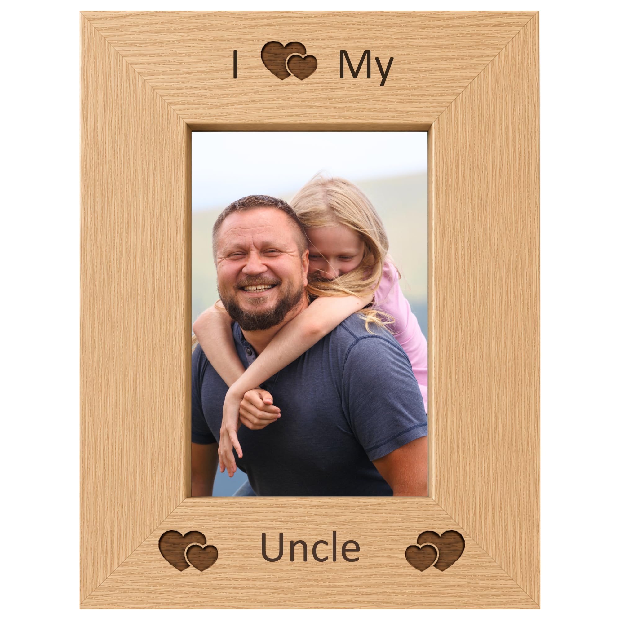 I Love My Uncle 6x4 Oak Effect Photo Picture Frame Keepsake Gift