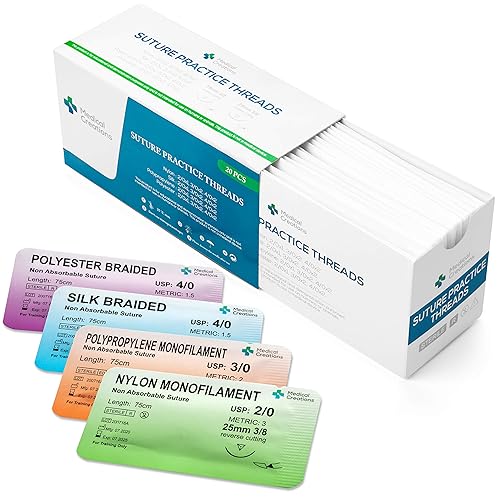 Miniatura 3 de Hilo de suturas con aguja: practica más sutura con tu kit de práctica de sutura - para estudiantes de medicina, enfermería, veterinaria (producto