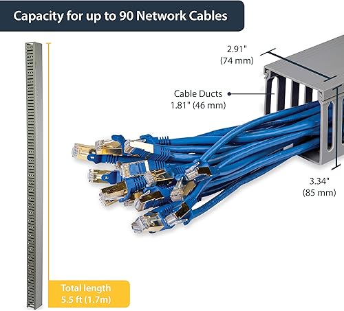Miniatura 2 de StarTech.com Ducto abierto para conductos eléctricos, con tapa. Gris
