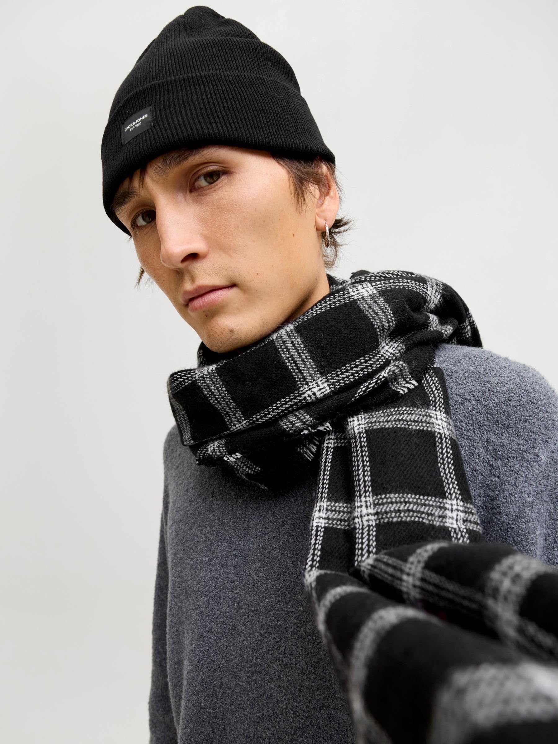 JACK & JONES Jacfrost Dna Beanie et Écharpe A Homme