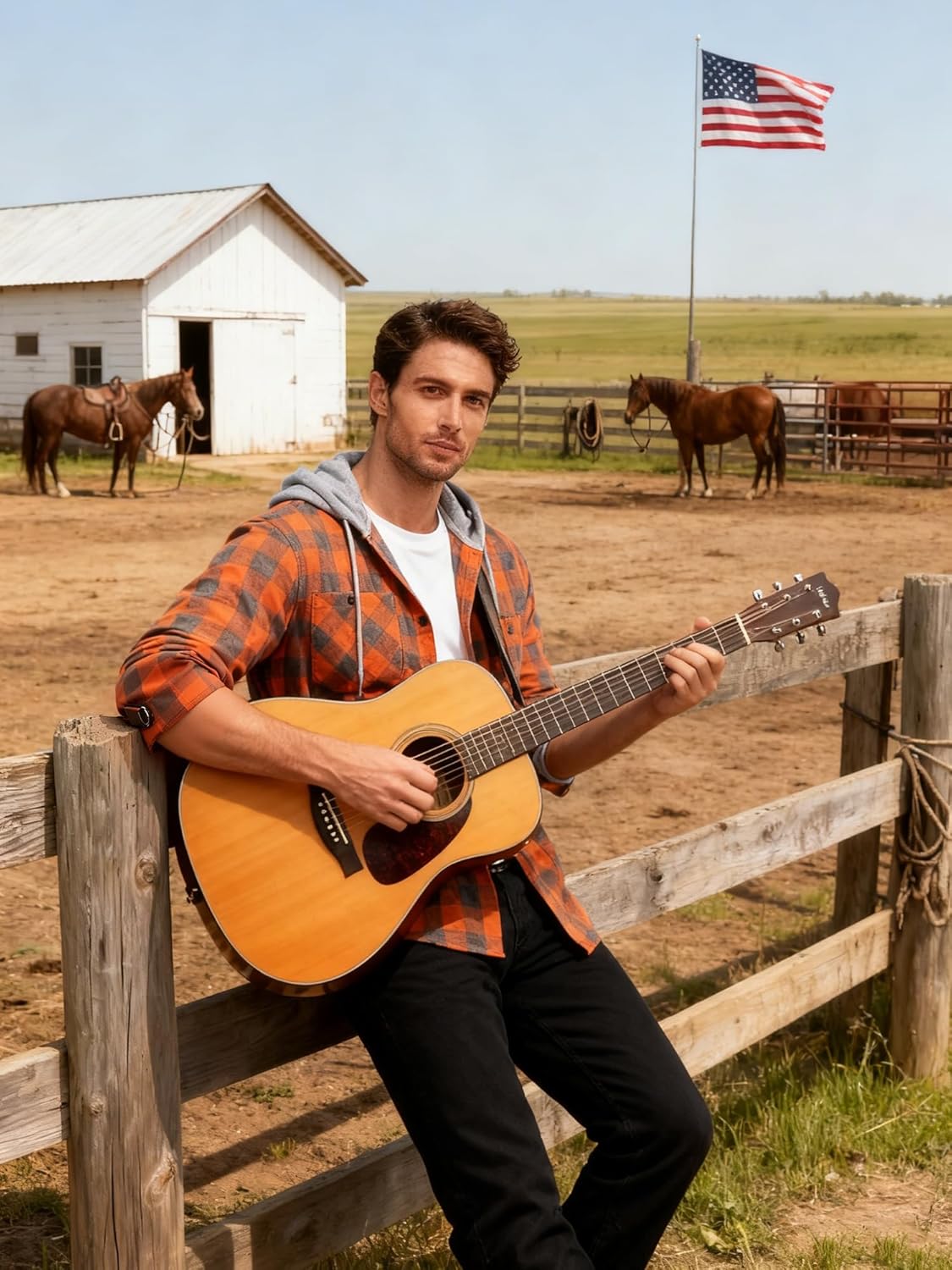 SwissWell 5 Pack Mens Long Sleeve Button-up Hoodie Loose Fit Plaid Hooded Shirts Fall Flannel Shirt with Hood - Image 2