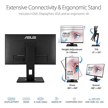 Amazon.com: ASUS VA24DQLB 23.8” Monitor, 1080P Full HD, 75Hz, IPS