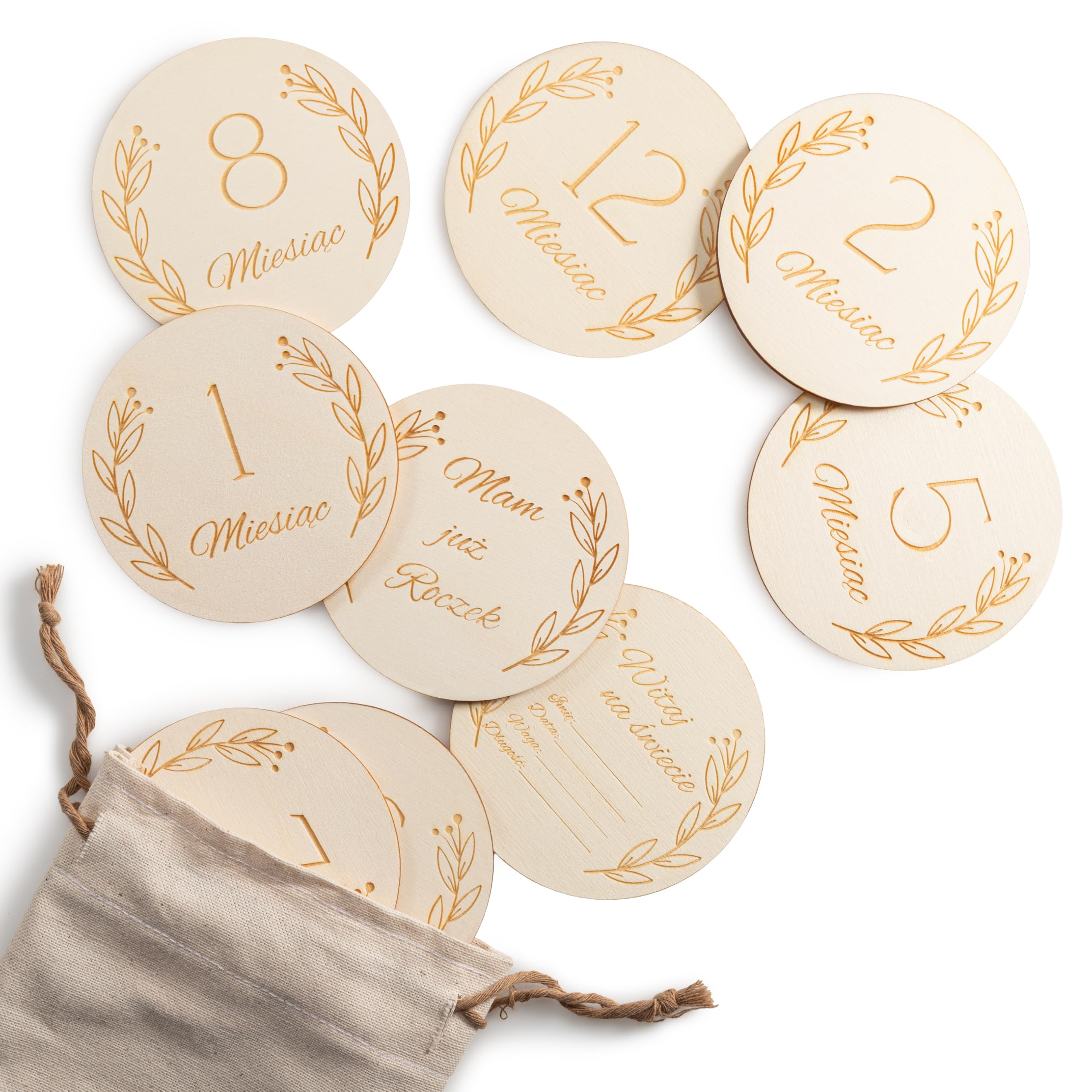 Wood You Buy Wooden Baby Milestone Cards, Baby Shower Card, Monthly Milestone Disks, Newborn Photo Props